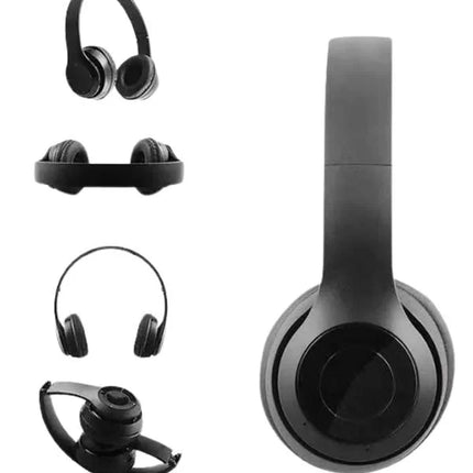 Bluetooth Kablosuz Kulaklık Siyah Wireless 5.0 Kulak Üstü Uzun Pil Ömrü