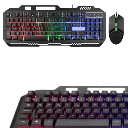 Işıklı Oyuncu Q Klavye Mouse Seti Siyah Gaming Oyuncu Klavye
