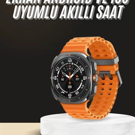 Akıllı Saat Unısex Zarif Görünümlü Titanyum Kasa Amoled Ekran Müzik Dinleme
