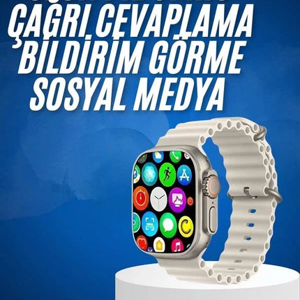Yeni Nesil Bluetooth Bağlantılı Akıllı Saat Sosyal Medya Girişli Uyku Takibi