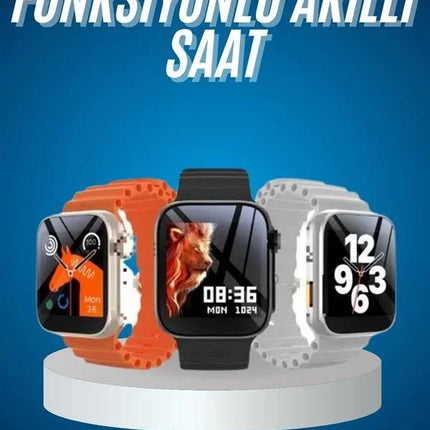 Yeni Nesil Akıllı Saat Müzik Dinleme Bildirim Görme Sesli Asistan Desteği