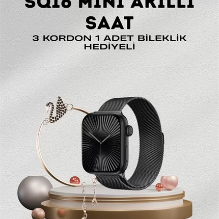 SQ-16 Mini Series 10 – Dokunmatik Akıllı Saat | Kalp Ritmi, SpO2, Uyku Takibi