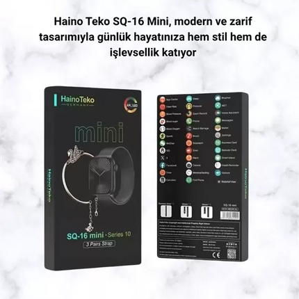 SQ-16 Mini Series 10 – Dokunmatik Akıllı Saat | Kalp Ritmi, SpO2, Uyku Takibi