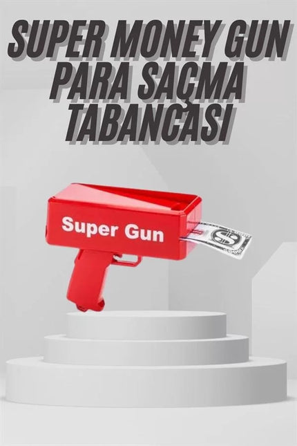 Para Dolar Saçma Para Atma Tabancası Otomatik Kırmızı Oyuncak