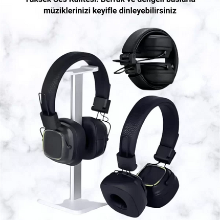 Kablosuz RGB Işıklı Katlanabilir Bluetooth Kulak Üstü Kulaklık