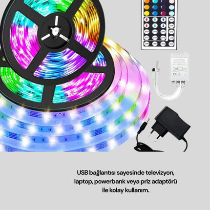 10 Metre USB Smart Şerit Led Kumandalı Telefon Kontrollü