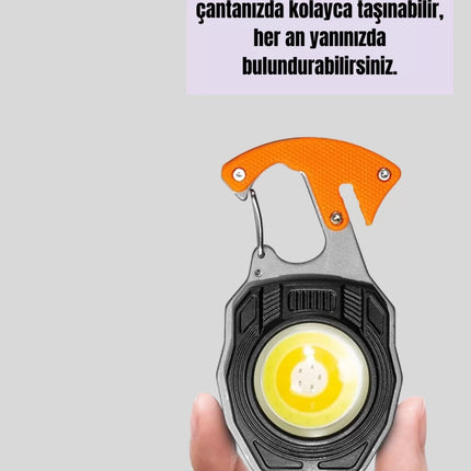 Çok İşlevli USB Şarjlı Anahtarlık Fener