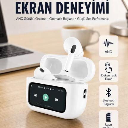 Tüm Telefonlarla Uyumlu ANC Özellikli Dokunmatik Bluetooth Kulaklık Yeni Nesil