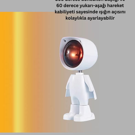 Dekoratif Gün Batımı Işığı – Astronot Figürlü Yeni Nesil