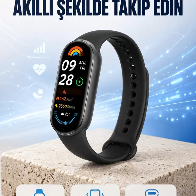 TPU ve Silikon Kordonlu Akıllı Bileklik – 20 Gün Bekleme Süresi Yeni Nesil