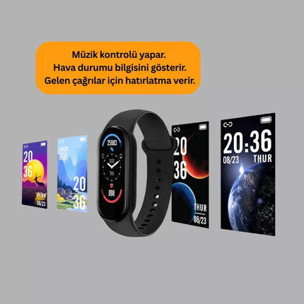 TPU ve Silikon Kordonlu Akıllı Bileklik – 20 Gün Bekleme Süresi Yeni Nesil