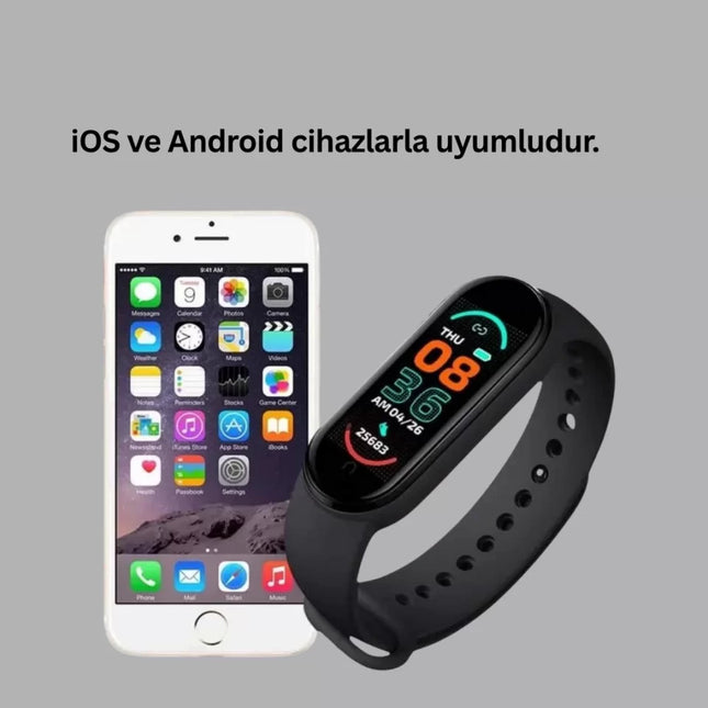TPU ve Silikon Kordonlu Akıllı Bileklik – 20 Gün Bekleme Süresi