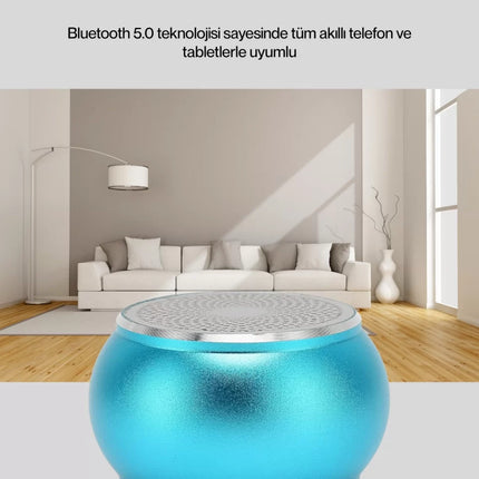 Taşınabilir Mini Bluetooth Hoparlör 9m Menzil Dahili Mikrofon