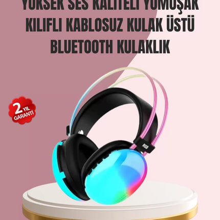 Düşük Gecikmeli Bluetooth 5.3 Gaming Kulaklık – RGB Işıklı