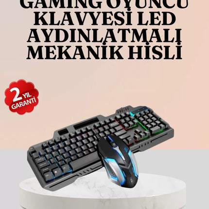 RGB Aydınlatmalı Oyuncu Klavye Mouse – Mekanik Hissiyat, Maksimum Kontrol
