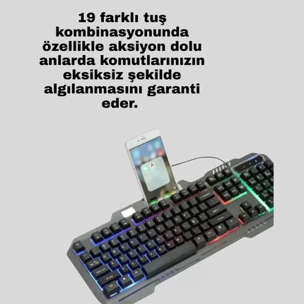 RGB Aydınlatmalı Oyuncu Klavye Mouse – Mekanik Hissiyat, Maksimum Kontrol