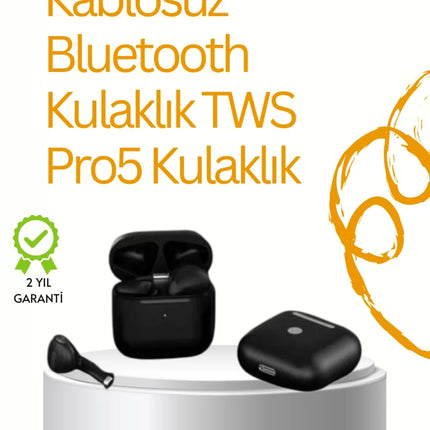 TWS Pro 5 Bluetooth Kulaklık – Gelişmiş Ses Teknolojisi ve Uzun Batarya Ömrü