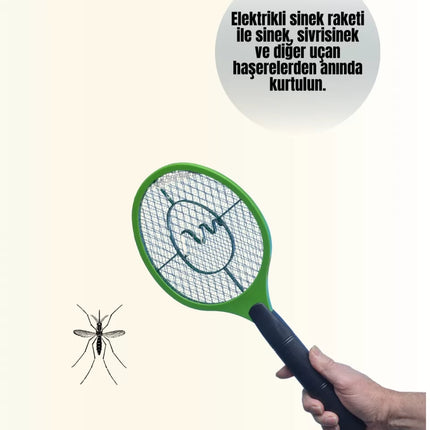 Çocuk ve Evcil Hayvan Dostu Elektrikli Sinek Raketi | Güvenli Kullanım