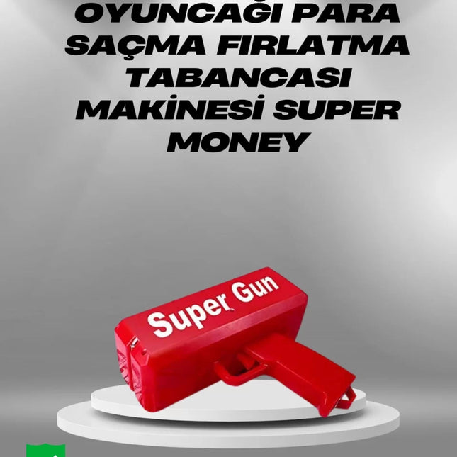 Dolar Boyutunda Kâğıt Atışı Yapan Pil ile Çalışan Oyuncak Tabanca