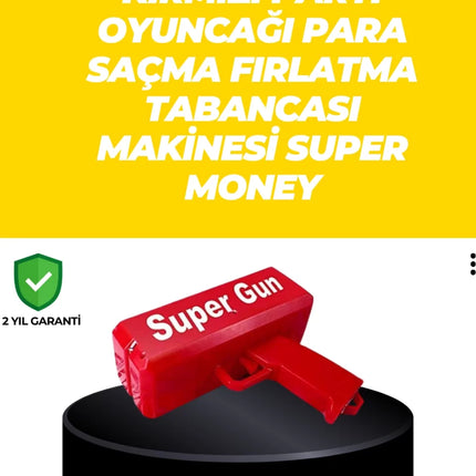 Elektrikli Parti Oyuncağı – Para Atan Tabanca