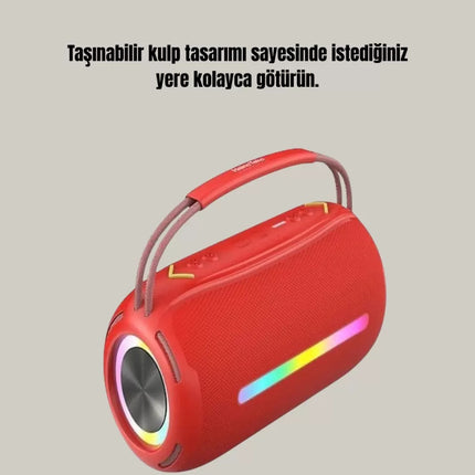 20W Güçlü Ses Çift Sürücülü RGB LED Işıklı Bluetooth 5.3 Hoparlör