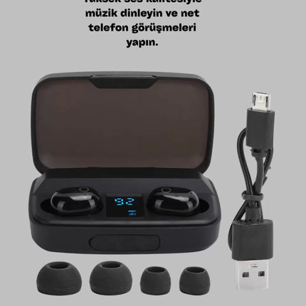 22 Kez Şarj İmkanı Sunan A10s TWS Bluetooth Stereo Kulaklık Yeni Nesil