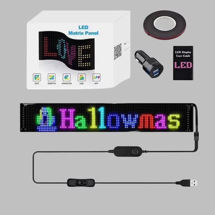 Kayan Yazı Destekli RGB LED Reklam Paneli USB ile Kolay Kurulumlu