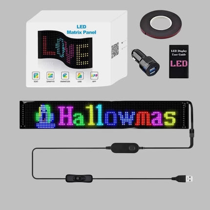 USB Girişli RGB LED Tabela Ayarlanabilir Parlaklık ve Kayan Yazı Özellikli
