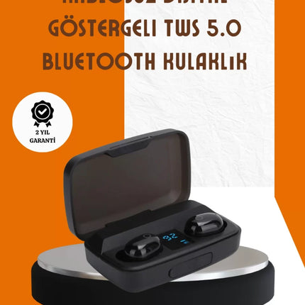 Bluetooth V5.0 Parmak Dokunmatik Kontrol Kablosuz Kulaklık Şarj Kutulu Model