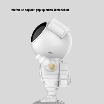 Astronot Projeksiyon Lambası Bluetooth Müzikli ve Uzaktan Kumandalı