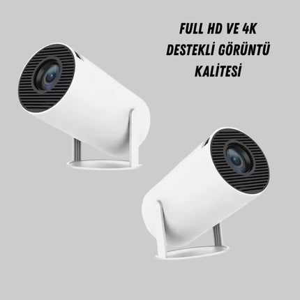Full HD 4K Destekli Akıllı Projeksiyon – 130 inç Ekran, Uzun Ömürlü Ampul ve Çoklu Giriş