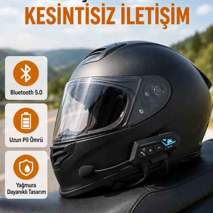 Motosiklet Kask Kulaklığı Bluetooth 5.0 Gürültü Önleme ve Hızlı Bağlantı Yeni Nesil