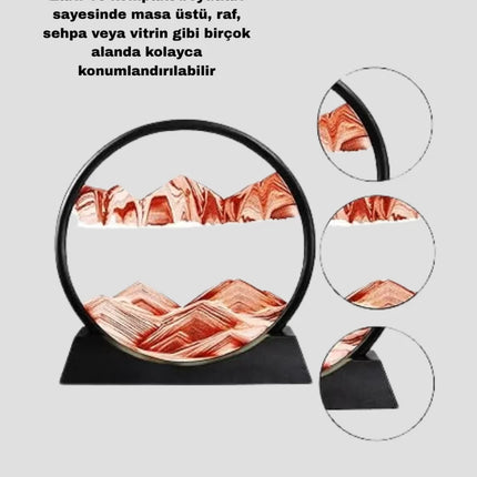 Dekoratif Kum Saati – Şık Masa Üstü Aksesuar, Dayanıklı Malzeme, Modern ve Klasik Tasarım