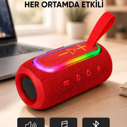 Mavi Taşınabilir Bluetooth Hoparlör Kompakt Tasarım ve Güçlü Ses