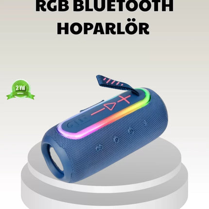 Mavi Taşınabilir Bluetooth Hoparlör Kompakt Tasarım ve Güçlü Ses