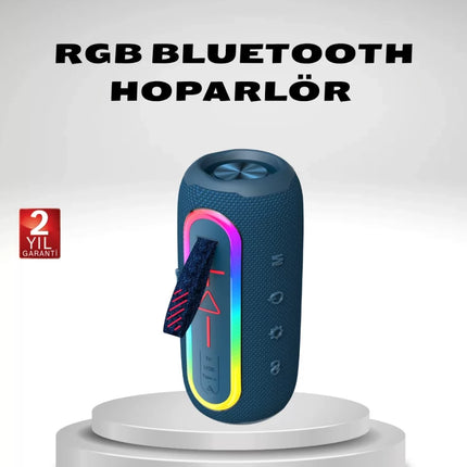 Taşınabilir Mini Bluetooth Hoparlör Güçlü Ses ve Şık Kırmızı Tasarım