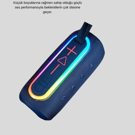 Taşınabilir Mini Bluetooth Hoparlör Güçlü Ses ve Şık Kırmızı Tasarım