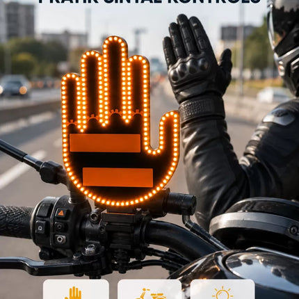 176 LED Amber Renkli El Hareketiyle Kontrol Edilen Motosiklet Dönüş Sinyali