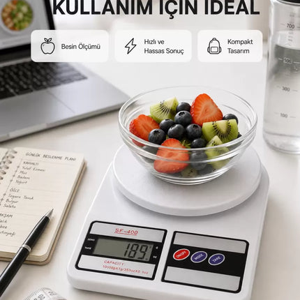 Taşınabilir Hassas Tartı – 5kg Kapasite, 1g Ölçüm, Gram ve Ons Desteği Yeni Nesil