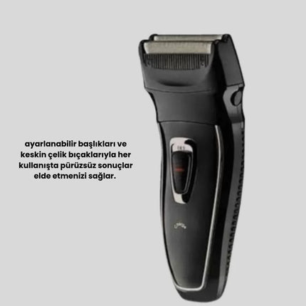 Unisex Şarjlı Saç ve Sakal Kesme Makinesi – Sessiz Motor, 1–12 mm Ayarlanabilir Başlık