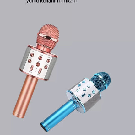 Kablosuz Bluetooth Karaoke Mikrofon  Yankı Efektli