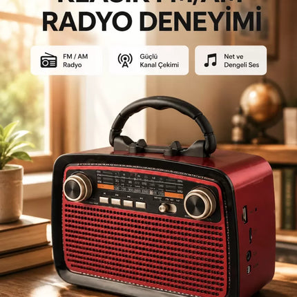 Bluetooth Hoparlör – Kablosuz Bağlantı, Geniş Ses Alanı, Radyo Destekli, Hafif ve Taşınabilir