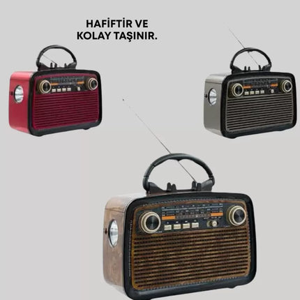 Bluetooth Bağlantılı Taşınabilir Hoparlör – FM/AM Radyo Özellikli, Şarj Edilebilir Batarya, 1 kg