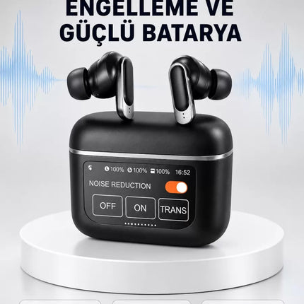ANC Teknolojili Kablosuz Bluetooth Kulaklık – Dokunmatik, Dijital Göstergeli, Yüksek Ses Kalitesi