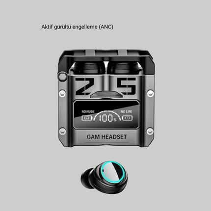 Kablosuz Bluetooth 5.3 Kulaklık – Aktif Gürültü Engelleme ve Gecikmesiz Oyun Modu