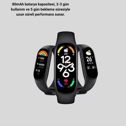 Akıllı Bileklik – Kalp Atış, Uyku ve Adım Takibi, IP67 Su Geçirmez