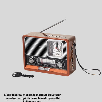 Nostaljik Radyo – Şık Dekoratif Tasarım ve Güvenli 2 Yıl Garanti