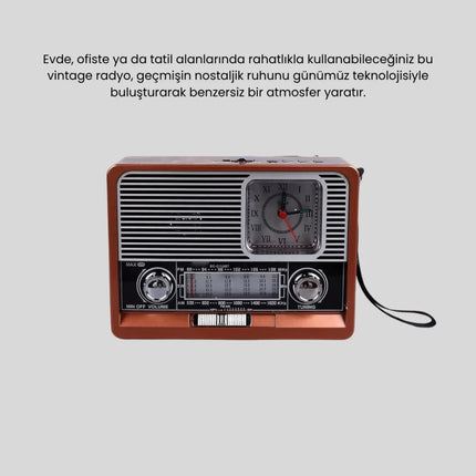 Nostaljik Radyo – Şık Dekoratif Tasarım ve Güvenli 2 Yıl Garanti