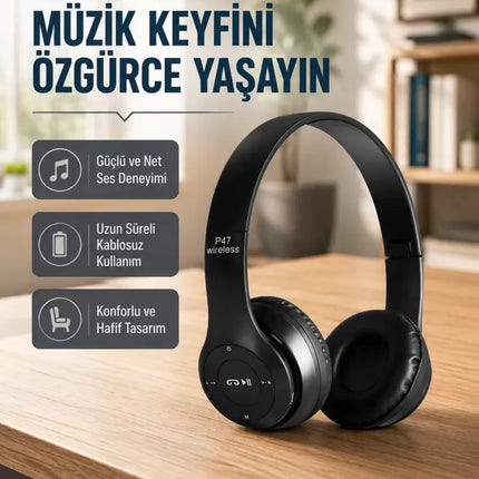 Kablosuz Bluetooth Kulaklık – Suya Dayanıklı ve Uzun Ömürlü Kullanım
