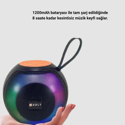 RGB Işıklı Bluetooth Hoparlör – 360° Stereo Ses ve 8 Saat Çalma Süresi